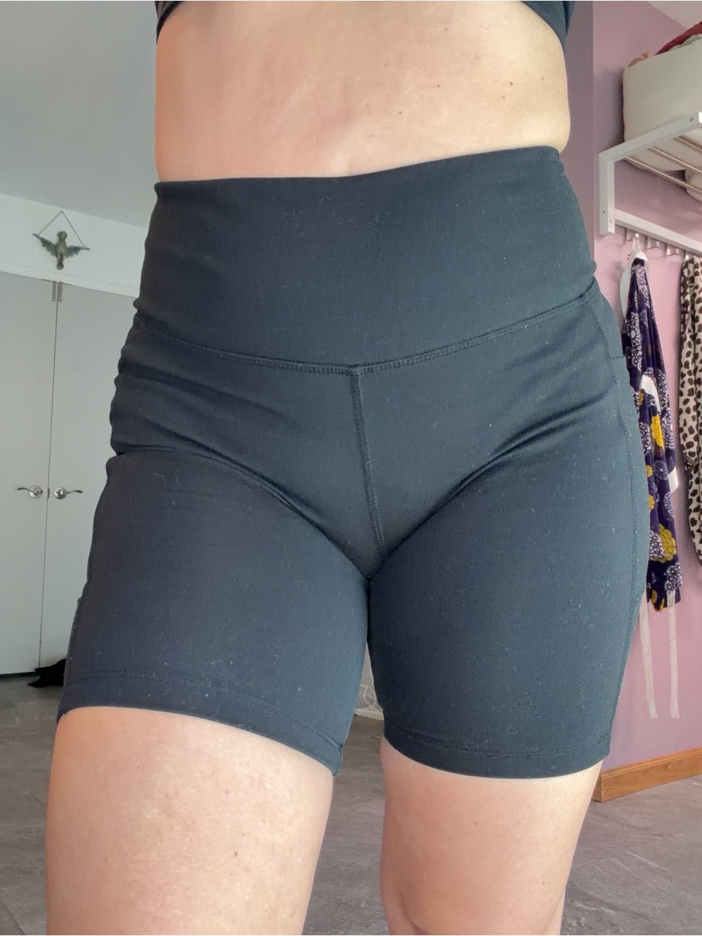 Danskin Black High-Rise Bike Shorts